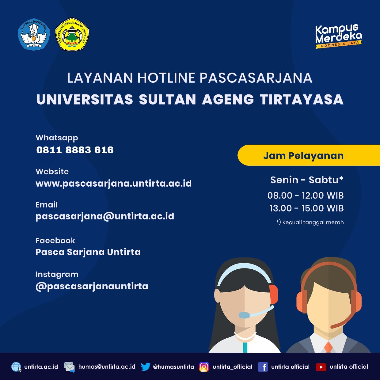 Layanan Hotline Pascasarjana Universitas Sultan Ageng Tirtayasa