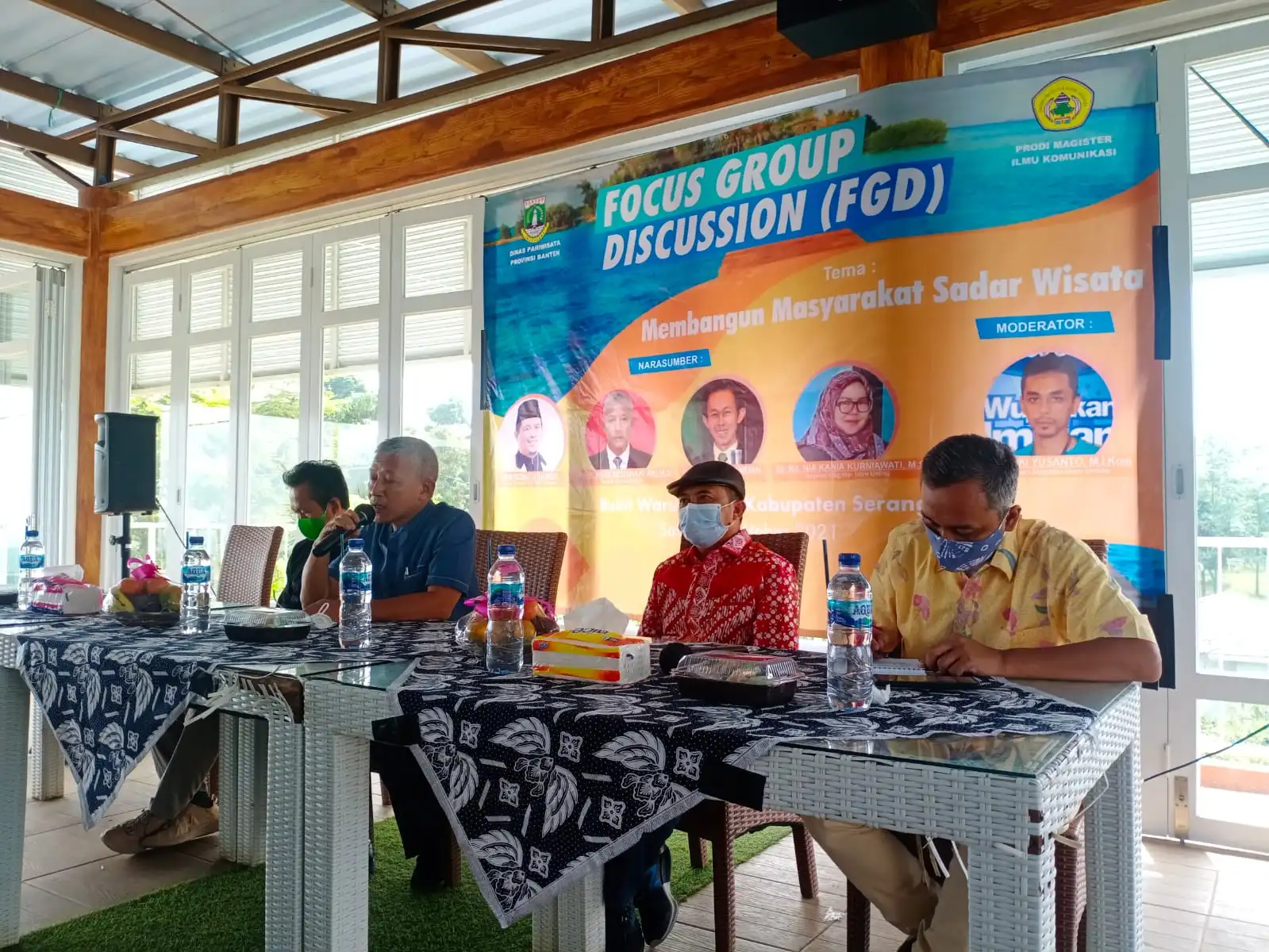 Dispar Banten dan Prodi Magister Ilmu Komunikasi Untirta Gelar FGD Pariwisata
